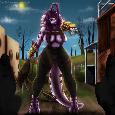 proxana (mithrilfoxsheppard), raider (fallout) (fallout, microsoft) created by ruanshi