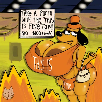 question hound (gunshowcomic, this is fine) created by wowthisisgreat