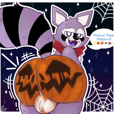 rambley raccoon (halloween, indigo park) created by acqua lizard