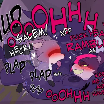 rambley raccoon, salem the skunk (indigo park) created by crushpepper