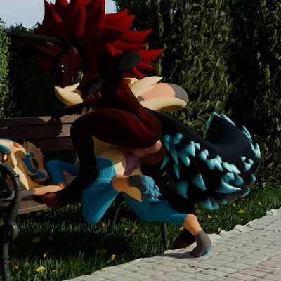 red alpha wolf (novabeast/wolf hybrid), tormiline (novabeast) created by red alpha wolf, tormiline