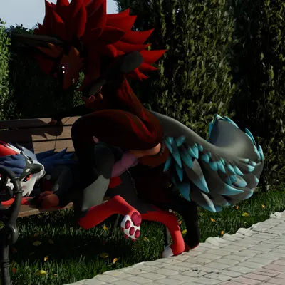 red alpha wolf (novabeast/wolf hybrid), veny pup (novabeast/wolf hybrid) created by red alpha wolf, tormiline