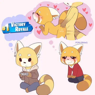 resasuke, retsuko (aggretsuko, epic games) created by porldraws