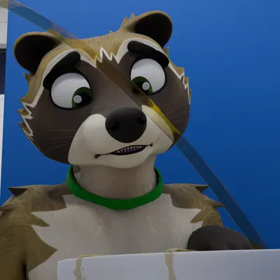 richter raccoon created by softdiamond (artist)