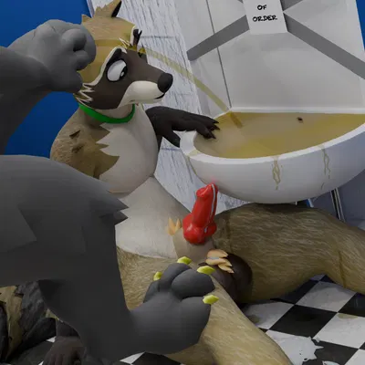 richter raccoon, softdiamond created by softdiamond (artist)