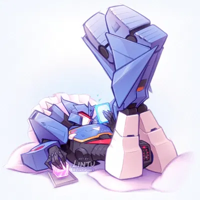 soundwave (crackers in bed pose, hasbro) created by lintufunky