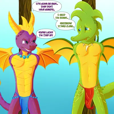 spyro, tabaluga (activision, mythology) created by xofrehpyc