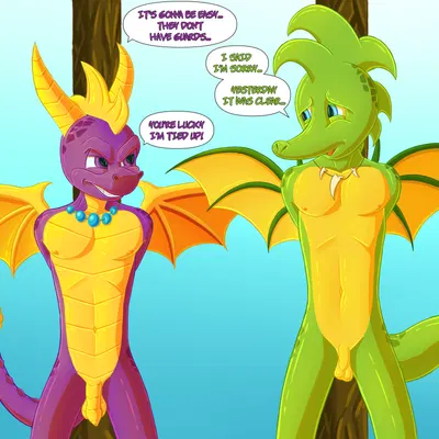 spyro, tabaluga (activision, mythology) created by xofrehpyc