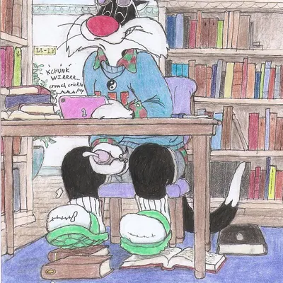 sylvester (looney tunes) (looney tunes, warner brothers) created by rufe squirrel