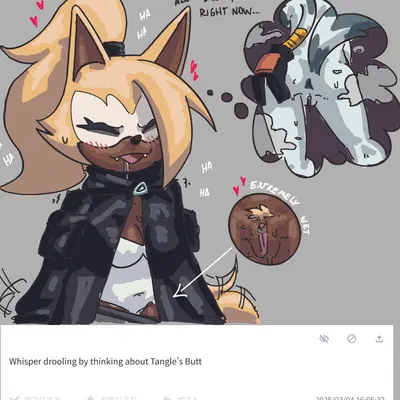 tangle the lemur, whisper the wolf (idw publishing, sega) created by bigseyl