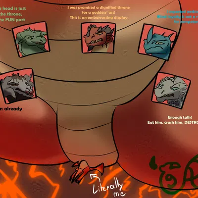 tiamat (dnd), tiamat (god) (dungeons and dragons, european mythology) created by spicyscaliearts