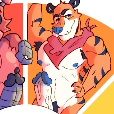 tony the tiger (color wheel challenge, frosted flakes) created by everdog