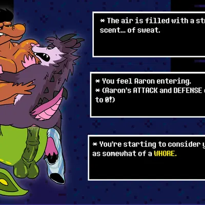 aaron (undertale), monty (srirachamander) (mythology, undertale) created by srirachamander