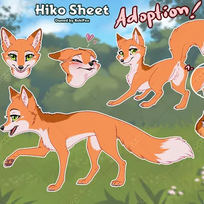 abby (rukifox), hiko (rukifox), rick (rukifox) created by rukifox