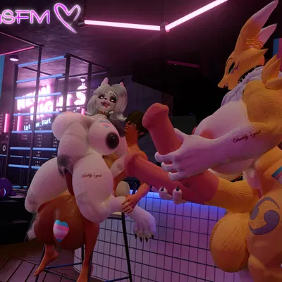 airachnid, krystal (star fox), loona (helluva boss) (bandai namco, digimon) created by anonymousfm