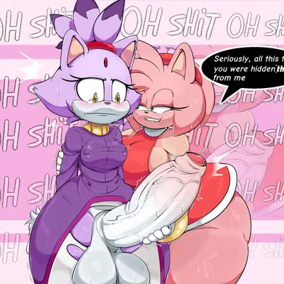 amy rose, blaze the cat (sega, sonic the hedgehog (series)) created by draconiko