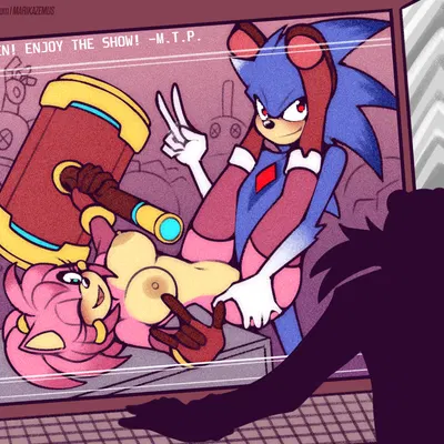 amy rose, dr. eggman, sonic the hedgehog (sega, sonic the hedgehog (series)) created by marik azemus34
