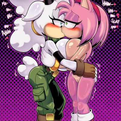 amy rose, lanolin the sheep (sonic) (idw publishing, sega) created by procyon star
