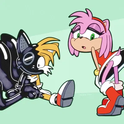 amy rose, miles prower (sega, sonic the hedgehog (series)) created by respecies