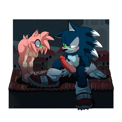 amy rose, sonic the hedgehog, sonic the werehog (sega, sonic the hedgehog (series)) created by shumpy