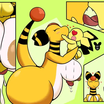 amy the ampharos (luanctoons), thor (luanctoons) (nintendo, pokemon) created by luanctoons