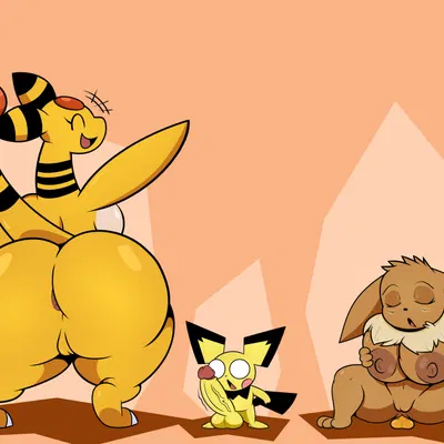 amy the ampharos (luanctoons), thor (luanctoons) (nintendo, pokemon) created by luanctoons