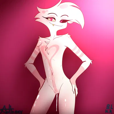 angel dust (hazbin hotel, hellaverse) created by angiebootz