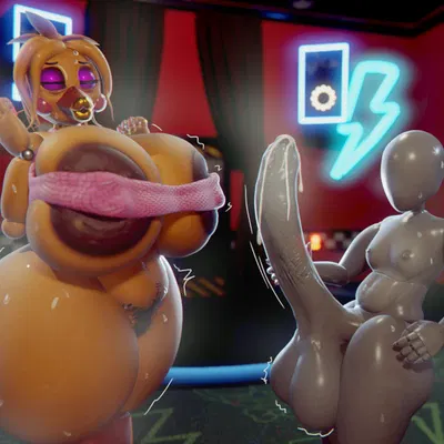 anon, granny toy chica, toy chica (fnaf) (five nights at freddy's, five nights at freddy's 2) created by rckke