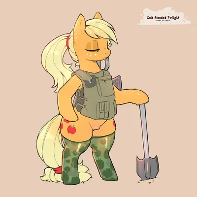 applejack (mlp) (friendship is magic, hasbro) created by cold-blooded-twilight