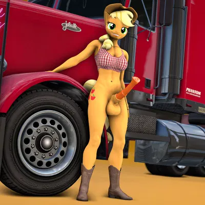 applejack (mlp) (friendship is magic, hasbro) created by lovewood studios