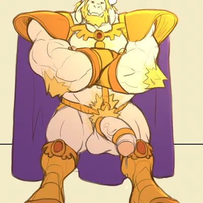asgore dreemurr (undertale (series)) created by rickleone