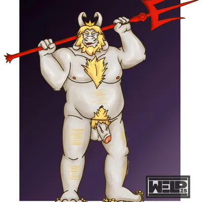 asgore dreemurr (undertale (series)) created by welp can