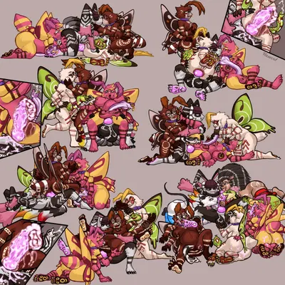 ash (sing), calypso (topsecretasdlfj), heather (over the hedge) (dreamworks, illumination entertainment) created by hexecat