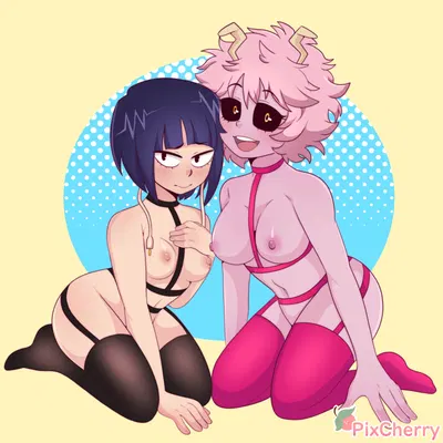 ashido mina, kyoka jiro (my hero academia) created by cherrypix