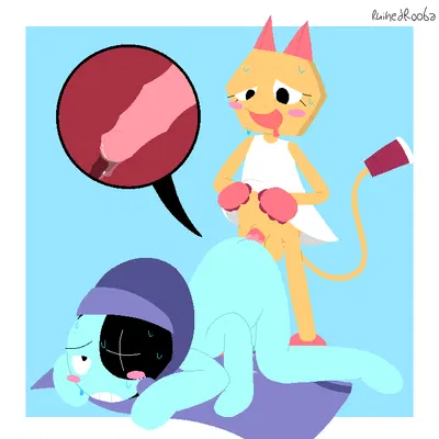 astro (dandy's world), scraps (dandy's world) (blushcrunch studio, dandy's world) created by funnyfaemeat