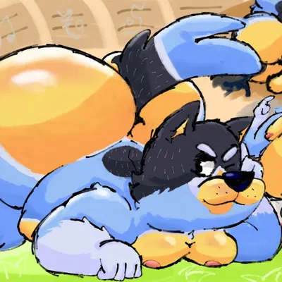 bandit heeler (bluey (series)) created by ugly-rat15508
