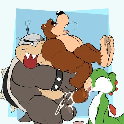 banjo (banjo-kazooie), koopaling, morton koopa jr. (banjo-kazooie, mario bros) created by erobos