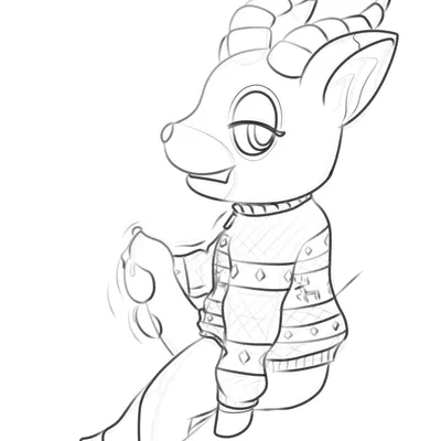 beau (animal crossing) (animal crossing, christmas) created by herculesart