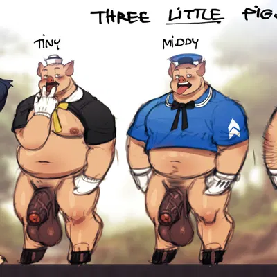 big bad wolf, big bad wolf (disney) (disney, fairy tales) created by desfrog