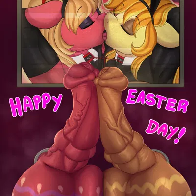 big macintosh (mlp), braeburn (mlp) (easter, friendship is magic) created by derpx1