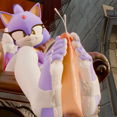 blaze the cat (sega, sonic the hedgehog (series)) created by twintails3d
