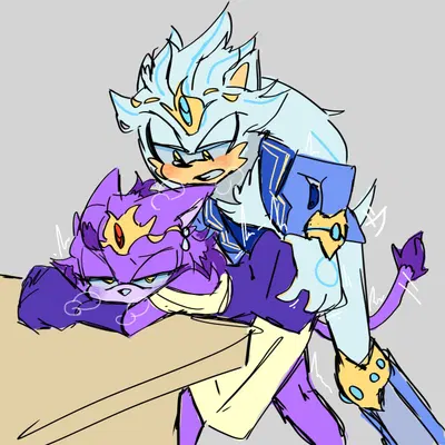 blaze the cat, silver the hedgehog (sega, sonic the hedgehog (series)) created by luibangban