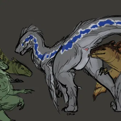 blue (jurassic world), charlie (jurassic world), delta (jurassic world) (jurassic park, jurassic world) created by endermoonfur