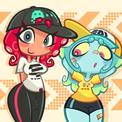 blur sotong, octoling girl (nintendo, splatoon) created by freakshlow