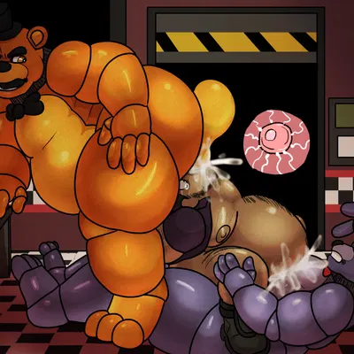 bonnie (fnaf), freddy (fnaf) (five nights at freddy's, scottgames) created by weonraro123