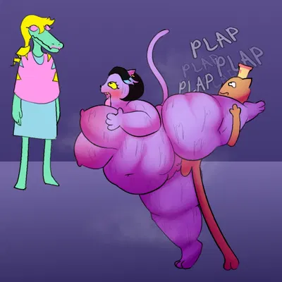 bratty (undertale), burgerpants, catty cattenheimer (undertale (series)) created by oxkingky