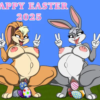 bugs bunny, lola bunny, mika elendil (easter, looney tunes) created by mikathefluffywolf