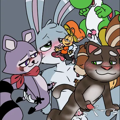 buzz the bee, chillhop raccoon, geico gecko (cheerios, chillhop) created by muffinlewds