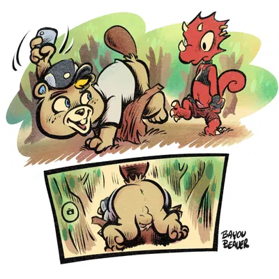 c.j. (animal crossing), flick (animal crossing) (animal crossing, nintendo) created by bayou beaver