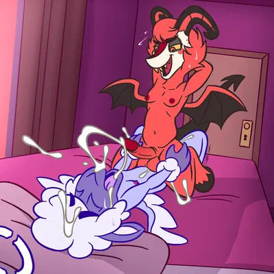 collin (helluva boss), razzle (hazbin hotel) (hazbin hotel, hellaverse) created by bassybefuddle